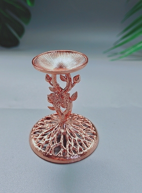 新款合金镂空水晶球底座摆件托架收纳架展示架书房家居装饰摆件