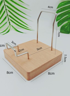 新款水晶簇矿标标本奇石收纳金属摆放展示陈列支架亚克力实木底座