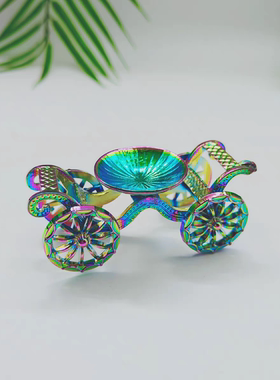 新款合金彩色水晶球底座支架摆件创意家居水晶石工艺品置物架