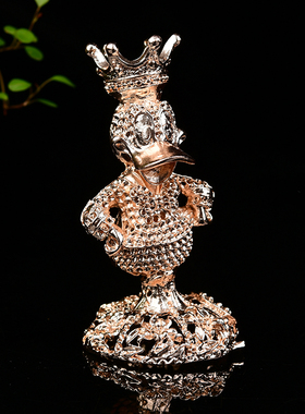 合金卡通开业新款上市唐老鸭座陶瓷球底座底托置物架球金属球托