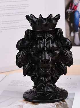 新款跨境恶魔雄狮树脂创意水晶球底座圆球底托狮子欧式装饰摆件