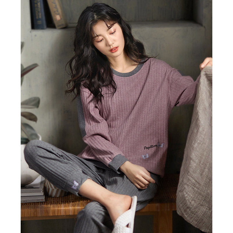 春秋款纯棉长袖2022年新款休闲睡衣 邦朵睡衣/家居服套装