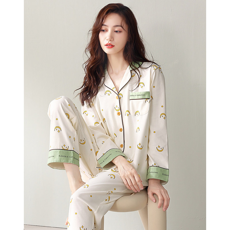 春秋款纯棉长袖2022年新款女款睡衣 邦朵睡衣/家居服套装
