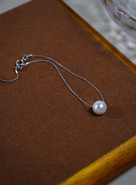 气质白珍珠手链925银饰百搭手环