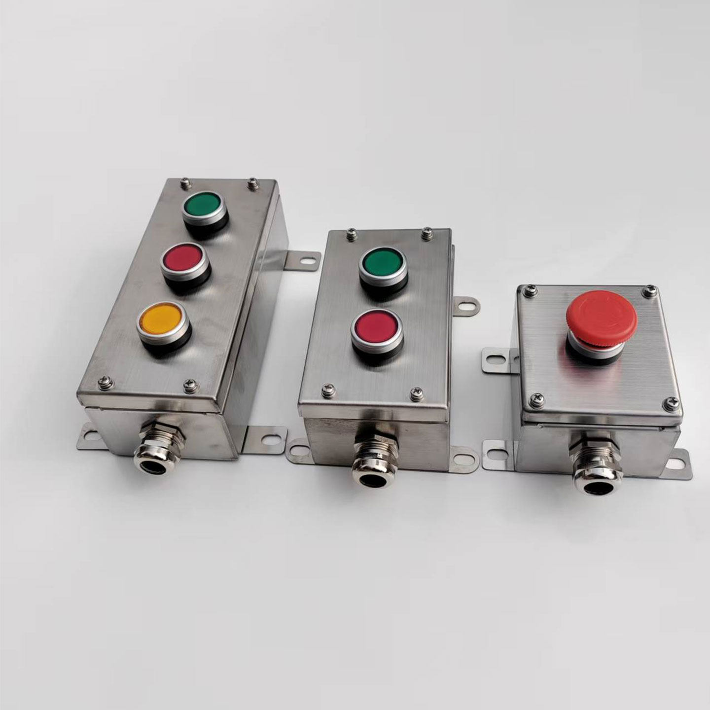 304不锈钢按钮盒急停控制开关箱1268孔22金属防腐防爆接线盒防水,淘宝优惠券,粉丝福利购,淘宝优惠卷