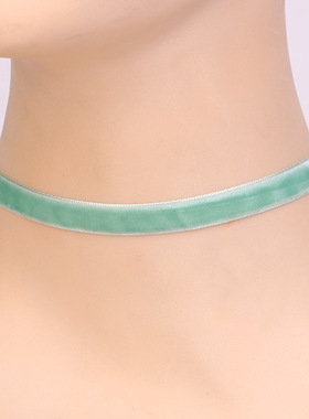 新款丝绒锁骨链百搭项链绒带颈链