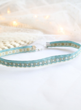 日韩小清新少女民族风女花朵颈带