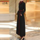 高贵长款外套女2025秋冬季高级感撞色气质显瘦加厚毛呢长款外套
