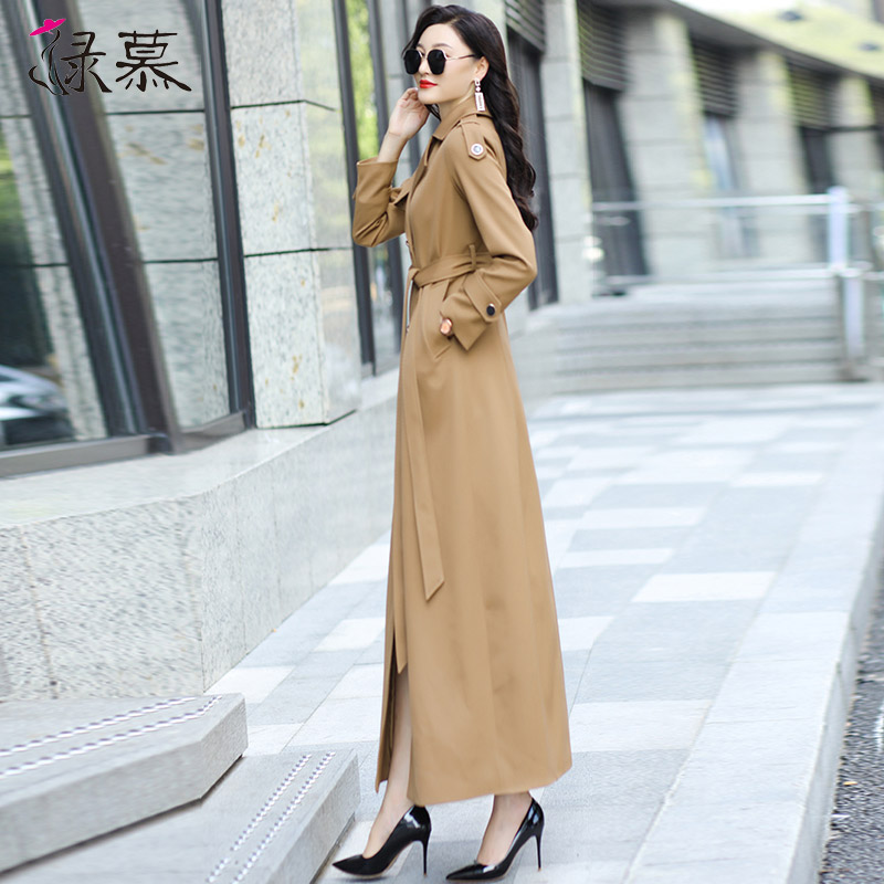 咖色风衣女2025年春秋新款收腰气质高级感拉风过膝超长款外套大衣