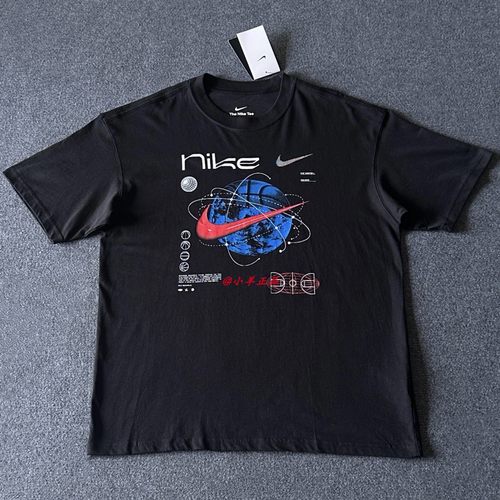 NIKE耐克夏男子透气印花训练篮球休闲圆领短袖运动T恤FV8419-010 - 图2