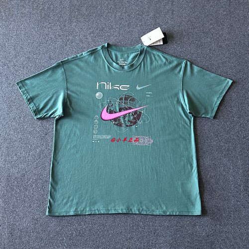 NIKE耐克夏男子透气印花训练篮球休闲圆领短袖运动T恤FV8419-010 - 图0
