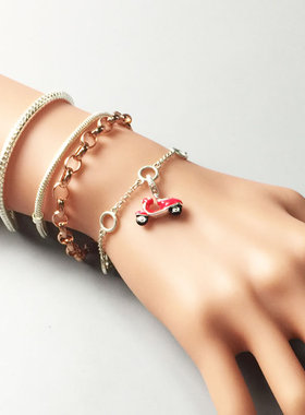 立体红色珐琅Vespa摩托车电动自行车吊坠托马斯萨博个性饰品挂件