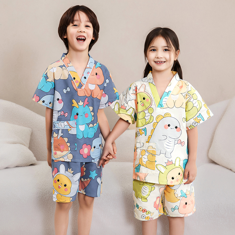 儿童汗蒸服女100%纯棉宝宝浴服2025新款男女童小孩亲子装洗浴中心,淘宝优惠券,粉丝福利购,淘宝优惠卷