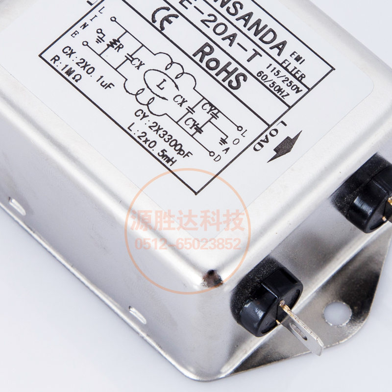 高性能抗干扰电源过滤器 低频滤波器单级220v CW4E-20A10A6A3A-T