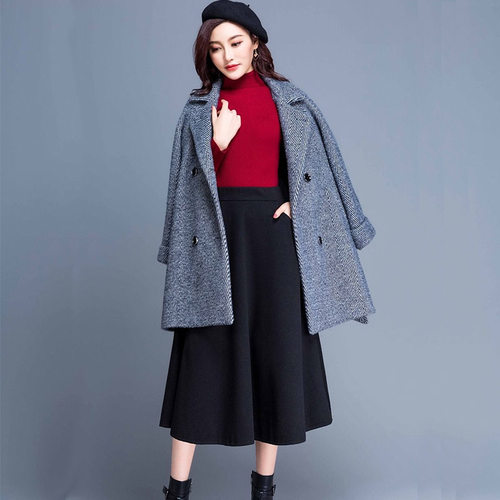 女高腰半身裙纸样A字大摆裙中长款春夏秋冬服装裁剪图纸 衣服样板 - 图1