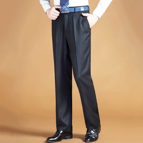 服装裁剪纸样模板男无褶西裤男士商务长裤宽松直筒男裤衣服样板图 - 图2