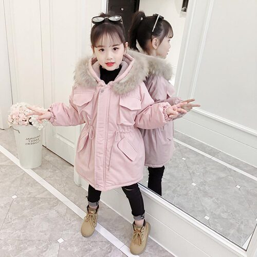 服装裁剪纸样女童外套冬装棉服衣服图纸派克服童装棉衣样板纸样图 - 图1