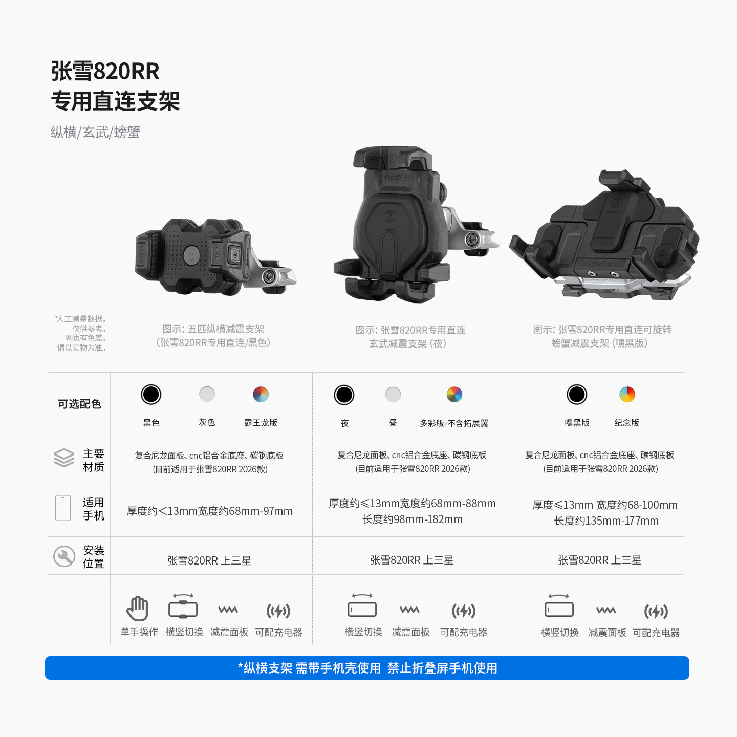 Samsung motorcycle mobile phone holder on Zhang Xue 820RR