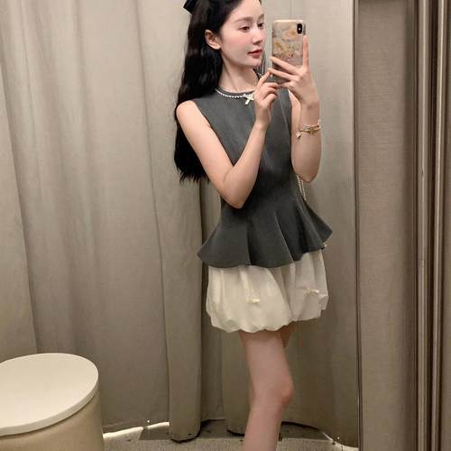 【清仓福利 限时7折】桃可了◆ afuili兜兜裙裤花尾半身裙 - 图3