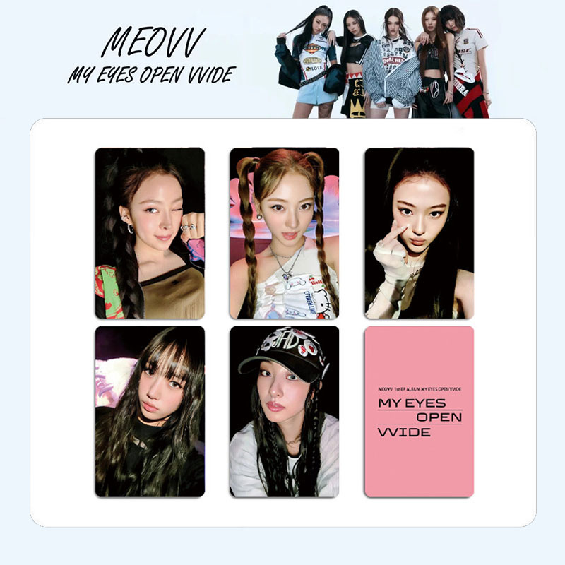 MEOVV《MY EYES OPEN VVIDE》专辑卡明信片特典随机卡周边自印_虎窝淘