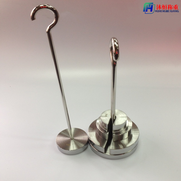 1kg不锈钢增坨砝码带挂钩托盘 2公斤圆形开口砝码 实验配重法码 - 图1