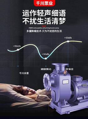 BZ自吸泵ZW三相无堵塞排污泵卧式管道离心泵灌溉大流量380v污水泵