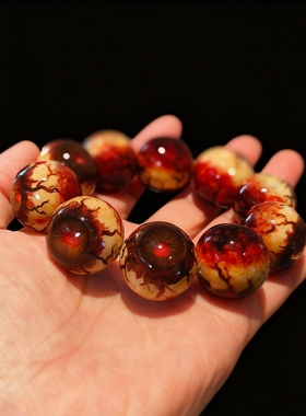 现货一件10颗小众血腥仿真眼球眼珠手链仿真血丝眼球手串