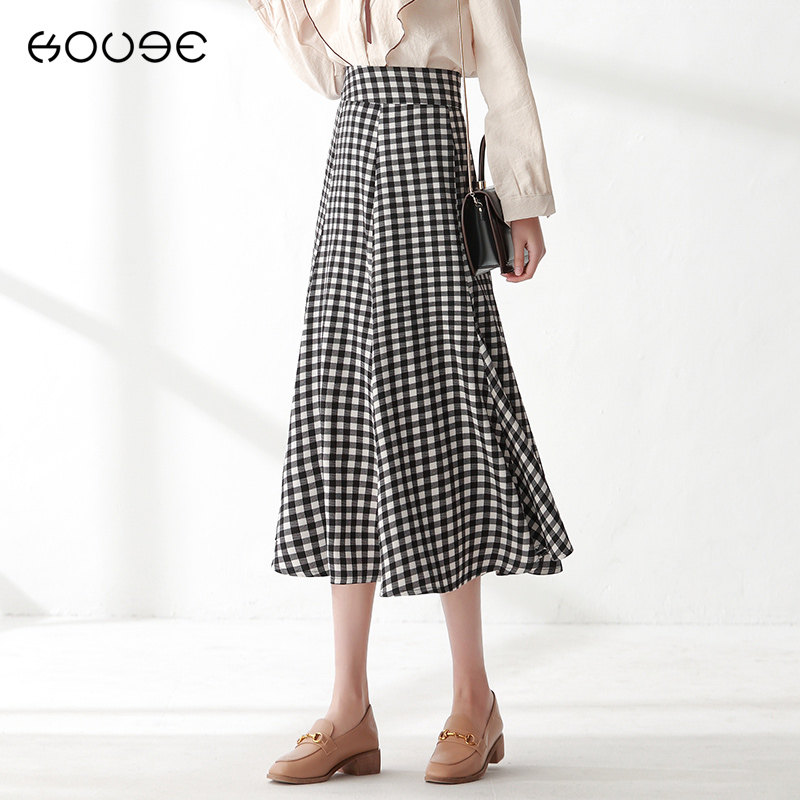 荷叶边鱼尾高腰中长款适合bm半身裙 蔻戈半身裙