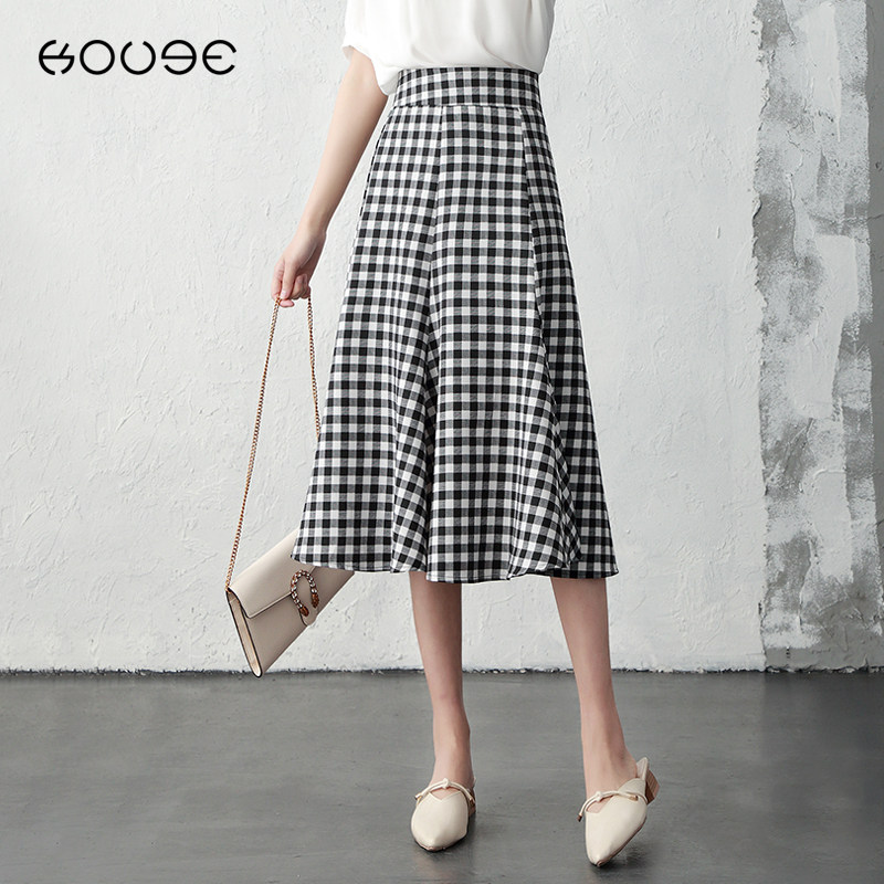 荷叶边鱼尾高腰中长款适合bm半身裙 蔻戈半身裙