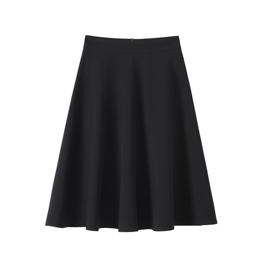 Black suit skirt for women 2025 new spring and summer high-waisted A-line skirt large umbrella skirt small professional skirt