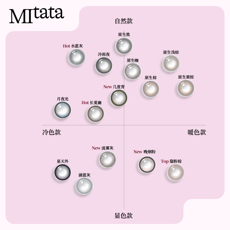 【春节不打烊】Mitata原生美瞳6片混血日抛大小直径自然隐形眼镜