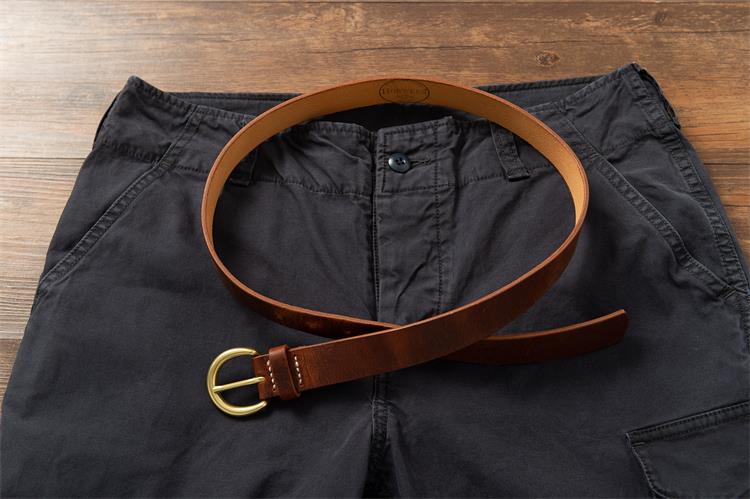 HDK(海觉) HORWEEN CXL 10OZ 30MM TANNING BELT 牛皮窄皮带 - 图3