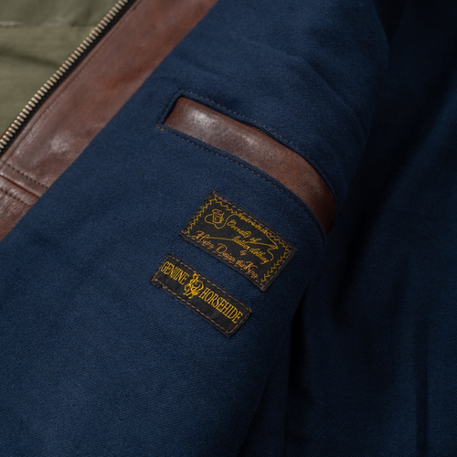 HDK(海觉）7号全植粒面无涂油蜡马皮  古董remake 纯正1930S - 图1