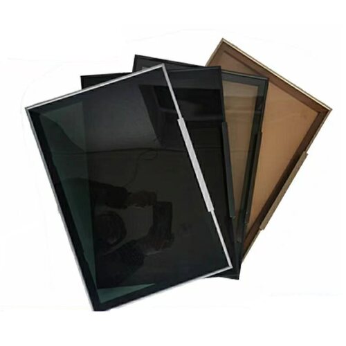 极简玻璃柜门定制做窄边铝框钛镁合金茶色长虹酒柜衣柜餐边橱柜门 - 图3