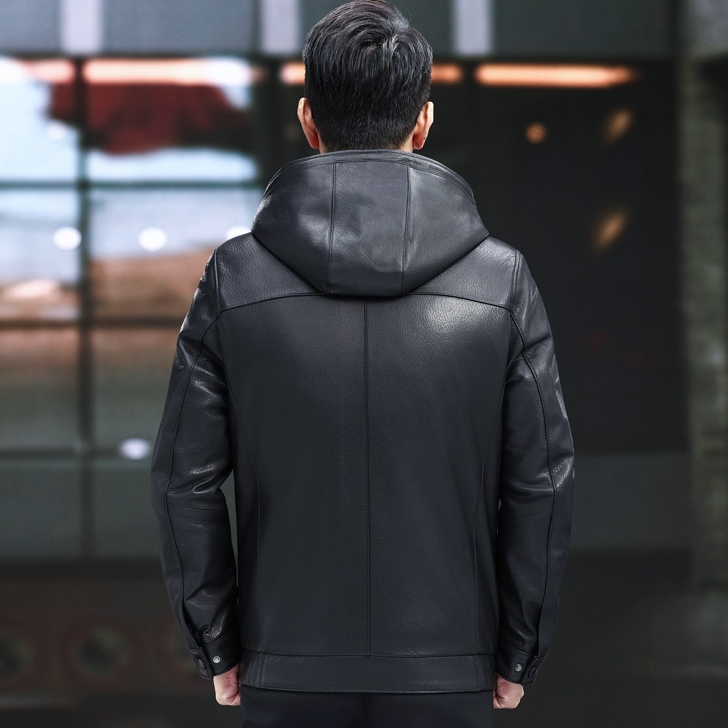 海宁真皮皮衣男山羊皮连帽皮夹克加厚保暖水貂毛内胆皮毛一体外套,淘宝优惠券,粉丝福利购,淘宝优惠卷