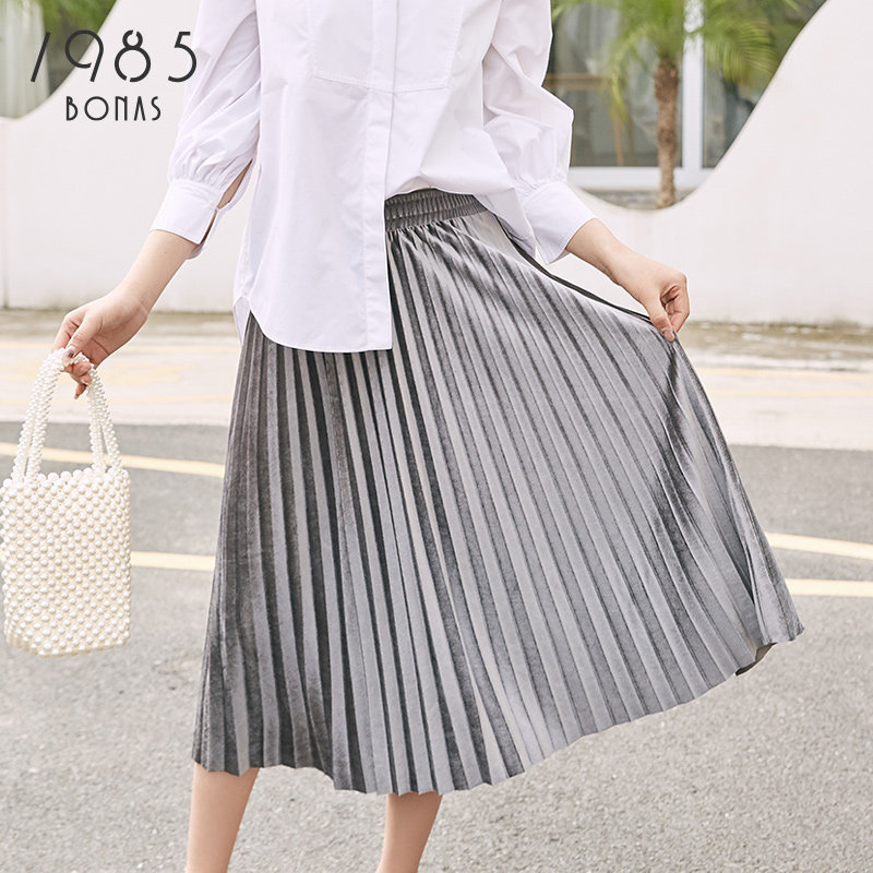 宝娜斯1985新款春秋流光a字半身裙 宝娜斯1985内衣半身裙