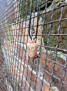 子弹壳项链  纯手工太阳花项链个性礼物情侣项链朋克摇滚纯铜项链