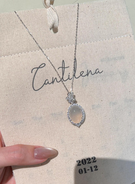 冰种鸽子蛋项链女小众设计高级感