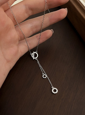 轮回圆圈项链女轻奢简约小众高级