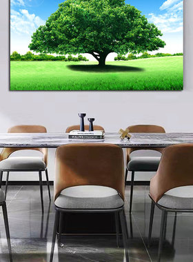 一棵大树绿色森林树林护眼贴画户外风景挂画宿舍民宿书房自粘贴画