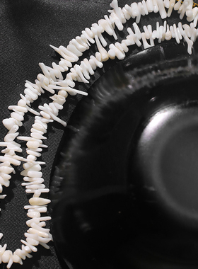 项链天然森系ins白色日杂石头