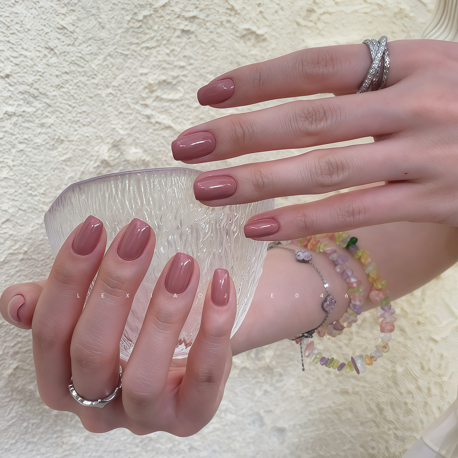 乐小姐大头娃娃46号网红流行色豆沙光疗指甲油胶美甲店用刷感丝滑 - 图0