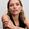 Pandora Pandora heart-shaped Cuban chain ring gold and silver pair of rings for couples