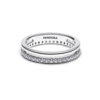 Pandora Pandora half PAV pavé double ring ring is simple, personalized and exquisite