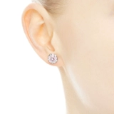 Pandora, розовые серьги, серебро 925 пробы, орхидея