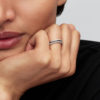 Pandora Pandora half PAV pavé double ring ring is simple, personalized and exquisite
