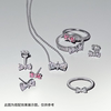 Pandora Pandora Sparkling Ribbon Star Knot Ring Silver Bow Knot Sweet and Stackable