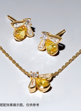 [新品]Pandora潘多拉蜜蜂耳钉黄色闪耀璀璨男女同款时尚礼物