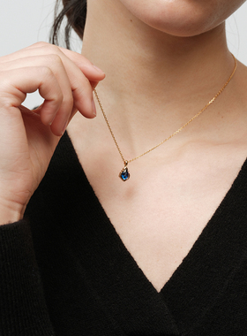 森吾《拥抱》培育蓝宝石项链