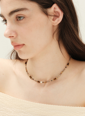 森吾高级复古感虎眼石项链